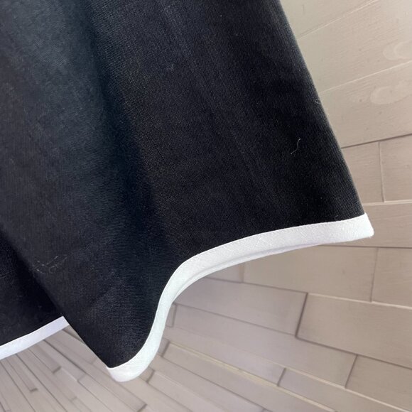 Jones New York Black White 100% Linen Top - Picture 7 of 10